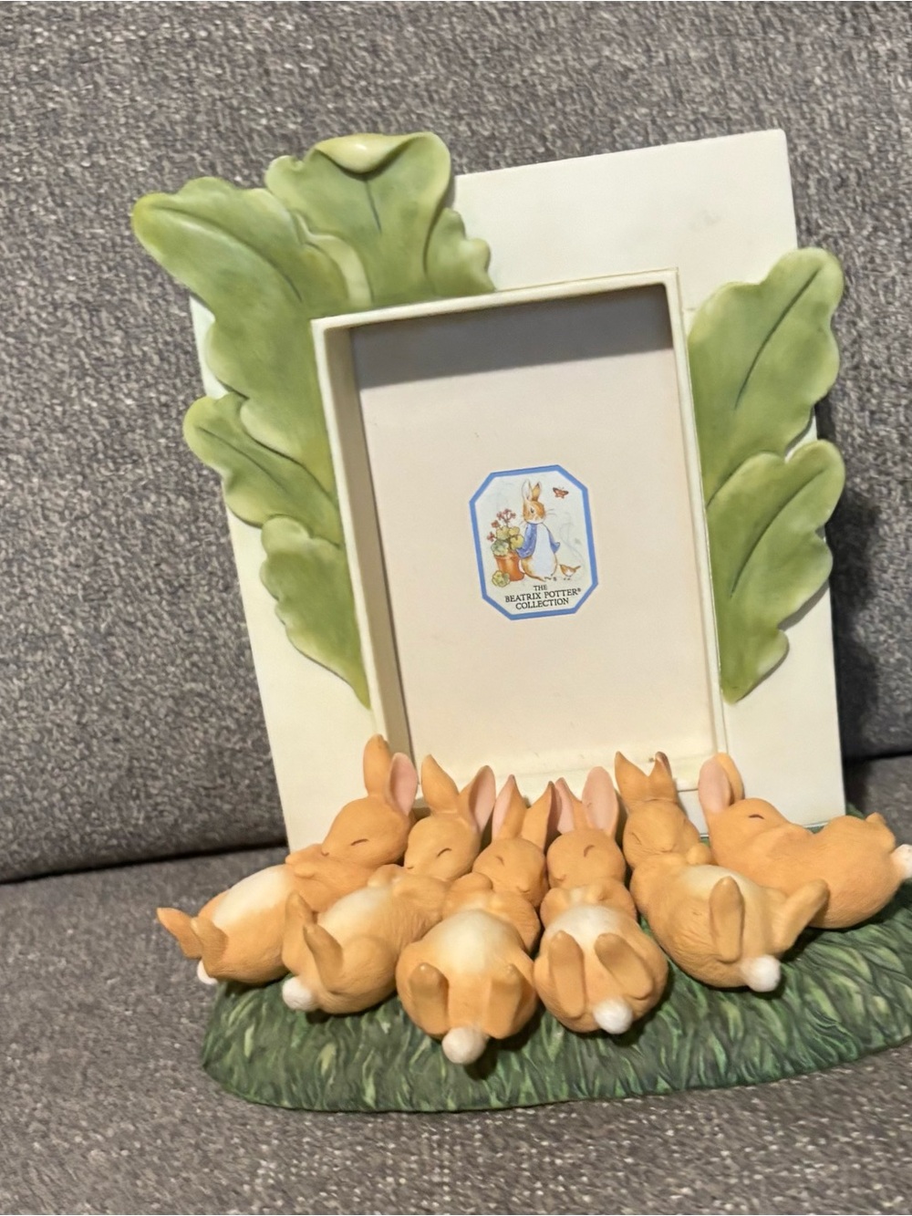 Michel & Co Beatrix Potter Flopsy Bunnies 3.5”x5” Picture Frame 1999